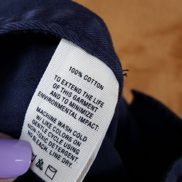 ALEX MILL Pants Mens Size 38 Navy Chino Straight Leg Adjustable Waist $165 - Picture 7 of 11